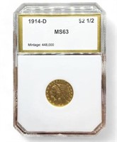 1914-D $2 1/2 Indian Quarter Eagle MS63