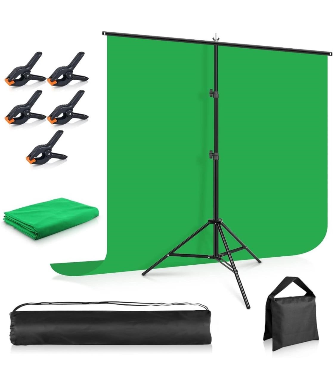 Green Screen Backdrop with Stand 5x6.5ft,