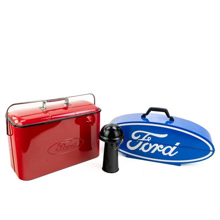 Ford Cooler, Tool Box, and Claxon Horn