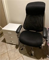OFFICE SWIVEL CHAIR AND CABINET