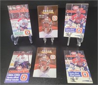 6 Offical Les Canadiens Schedules (1989-1996)