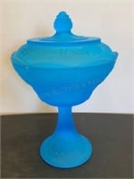 Blue Covered  Compote