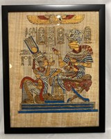 PAPYRUS Painting depicting Ancient Egypt. Date o