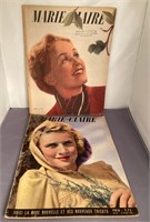 1930’s Pair of Marie-Claire Magazines From the