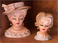 2 Vintage Lady Vases (Incl. Napco Ware)