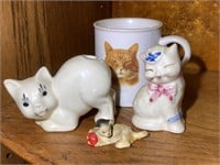 Cat Figurines & Mug