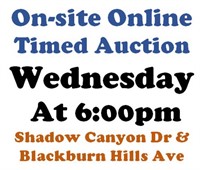 WELCOME TO OUR WED.@6pm ONLINE PUBLIC AUCTION