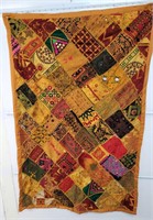 Thick Orientalist Quilt Tapestry vtg