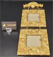 Ornate Gold Tone Picture Hanging Frames