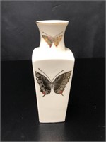 Otagiri Gold Butterfly Cream Porcelain Vase, Japan