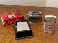 3 Lighters (Incl. Marlboro, Early Times, United