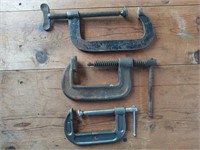 Cincinnati tool 6", Wilton No. 104, 4" c-clamps