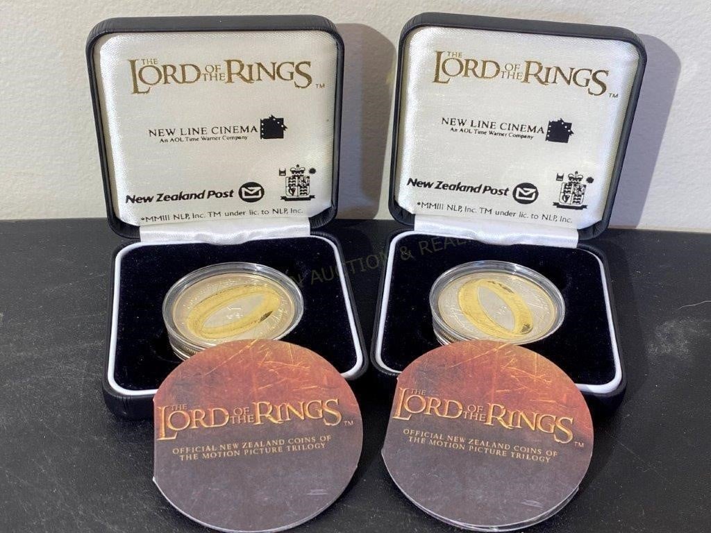 2 Lord of the Rings Collector Coins