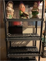 SHELF WITH CONTENTS - GARDEN GNOMES & MORE
