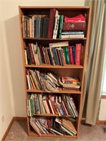 BOOKSHELF WITH CONTENTS - 100+ ASSORTED BOOKS -