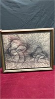 16 x 20 Mushroom String Art Frame