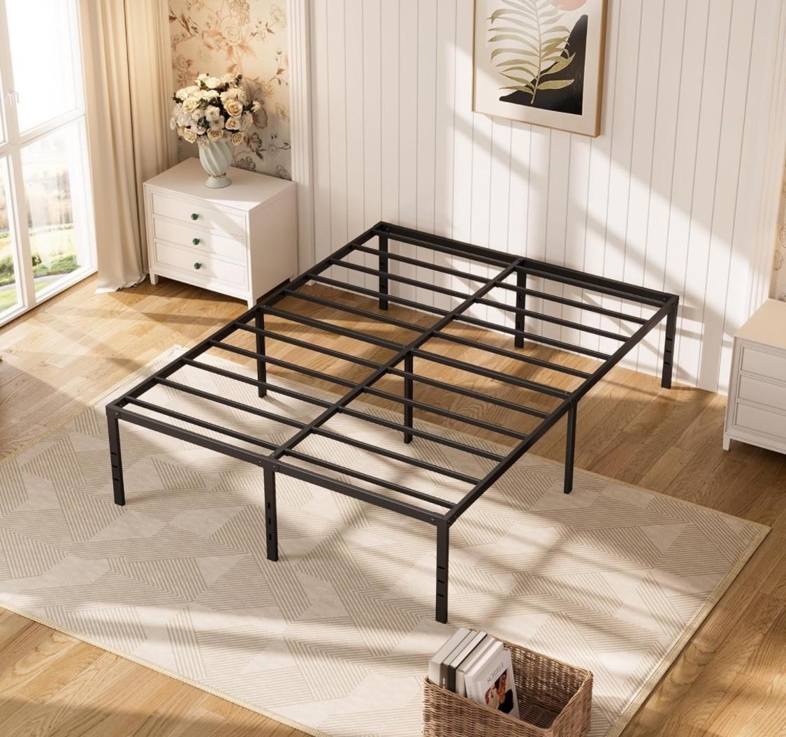 $70-14 inch Full Size Bed Frame No Box Spring