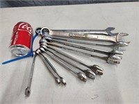 11 Craftsman wrenches. Assorted years, styles and