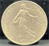1964 Franc Sower Olive Branch Coin