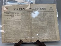 1898 Montreal Newspaper Daily Witness