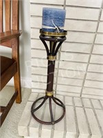 metal and brass candle stand - 20" high