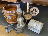 Miniatures (Incl. Irons, Oil Lamp, Spinning