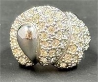 Very Nice Crystal Cocktail Ring SZ 7.5