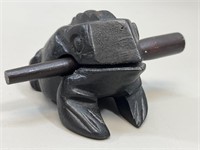 Wooden Croaking Black Frog - Percussion Animal