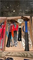 Vise grips, hammers, pliers, wire cutters, small