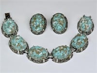 Vintage Tara Matching Bracelet & Clip Earrings