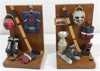 2 Bookends - Hockey Themed