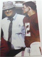 Ken Stabler & Paul Bear Bryant Poster 11 x 17