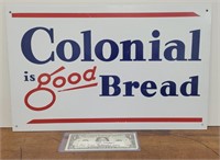 Colonial Bread Metal Advertising Sign