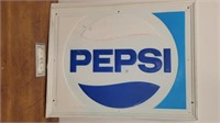 Pepsi Cola Soda Pop Embossed Metal Advertising