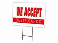 We Accept DEBIT & ETRANSFER
