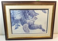 Robert Bateman 1981 "Squirrel"  26 x 20