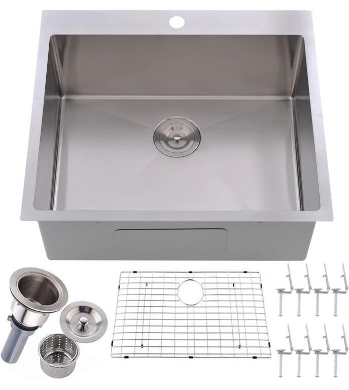 STAINLESS STEEL SINK W/GRATE