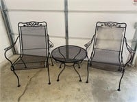 Pair of Patio Chairs & Table