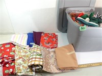 Bin of Quilting Fabric