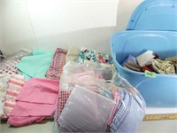 Bin of Quilting Fabric