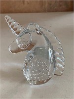 Blown Glass Unicorn Figurine