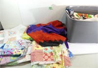 Bin of Quilting Fabric