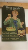 Vintage Best Foods Salad Dressing Cardboard Poster