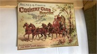 Holmes & Coutts Biscuit Metal Sign Repro