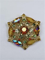 Vintage Juliana D & E Brooch Prong Set Stones