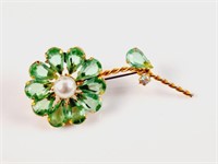 Vintage Floral Presumed Juliana Brooch