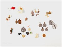 Vintage Novelty Charms: Celluloid, Glass, Brass