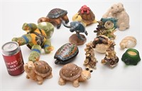 Collection de tortues de diverses matières