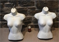 2 supports / bustes de femme en plastique