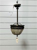 Double Bulb Hanging Brass Chandelier